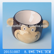 2016 High quality cute monkey ceramic egg cup